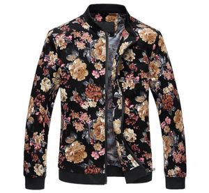 Giacca a fiori da uomo Moda Casual Designer Giacche e cappotti Cerniera Colletto in piedi Stampa Streetwear8065195