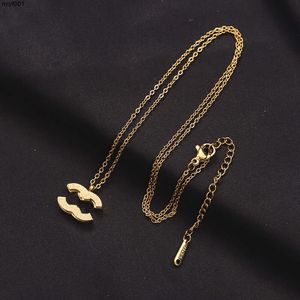 Channel Designer Love Pendant Necklace 18k Gold Plated Exquisite Design Necklace High End Brand Jewelry Long Chain Silver Luxury Spring Gift Necklace