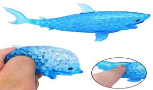 Spongy Shark Bead Stress Ball Toy Squeezable Squishies Toy Stress Relief Rolig Rebound Toys For Children Boys and7949962