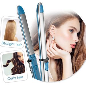 Saç düzleştirici ıslak veya kuru saç elektrikli demir kıvırma düzleştirici ütüler için basit ve hızlı şekillendirme Saç şekillendirme araçları kutu ile düzleştirme