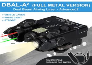 DBALA2 Dual Beam Aiming Laser IR Green Laser LED Vitt ljus Illuminator Full metall med fjärrbatteri Box Switch CL1501383003002