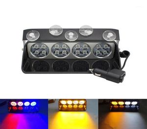 Warning Light Strobe Flashing Lights LED Windshield Sucker Red Blue Amber White 16 Led Emergency Light For Car Vehicle 12V16943769