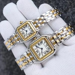 Designer Women's Quartz Fashion Classic Square High Quality rostfritt stål Diamond Watch 12 81