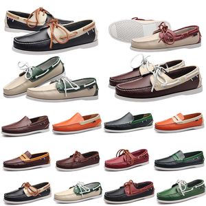 Designer Cow Loafers Genuine New Men Leather Casual Shoes Man Soft Spring Moccasins Plus Size 38-45 Tenis Masculinos Trainer 86