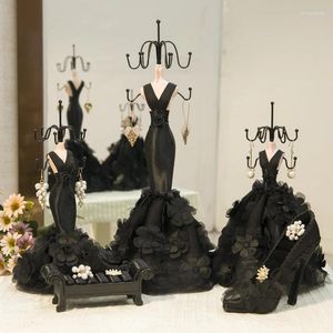 Jewelry Pouches Black Rack Dressing Table Creative Ornaments Decorations Storage Display Necklace Stand