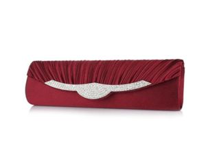 Women Clutch Pleats Beaded Ladies Handbags For Prom Party Occasion Evening Bags Solid Color Women Clutches Envelope Purses Hand Ho7534445