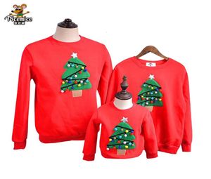 Одинаковые комплекты для всей семьи 2019 Зимний рождественский свитер Рождественская елка Детская одежда Детская рубашка из флиса Теплая семейная одежда Y2287324