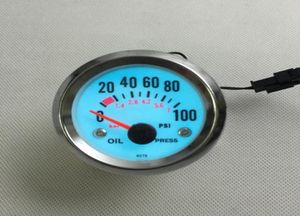 2quot 52MM OIL PRESSURE AUTO GAUGE WITH SENSOR EL LIGHT DISPLAY CHROME RIM AUTO GAUGECAR METER2494914