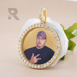 Memory Pendants Necklace Photo Charm Pendant with Picture Hip Hop Custom Photo Locket Picture Pendant Gift Gold Christian Hiphop