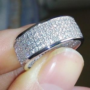 Choucong 2024 Wedding Rings Vintage Jewelry 925 Sterling Silver Pave White 5A Cubic Zircon CZ Diamond Gemstones Party Women Engagement Band Ring Gift