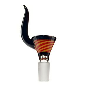 Färgglad tratthandtag bong 14mm manlig tobakskål QBSOMK Flower Cartoon Herb Slide Smoking Bowls Piece Hookahs Dab Rigs Bongs Tillbehör