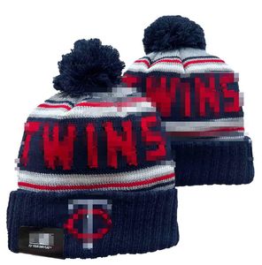 Twins Beanie Lavorato a maglia Minnesota Cappelli Squadre sportive Baseball Calcio Basket Berretti Berretti Donna Uomo Pom Moda Inverno Top Caps Sport Cappelli a maglia a0