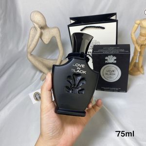 High grade perfume popular female flower fragrance black love glass bottle spray natural fruit flavor 75ML women elegant charm