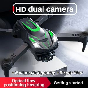 HDデュアルカメラ付きS28ドローン、光フローホバーHD空中写真UAVリモートコントロール航空機Quadcopter Toys Gift