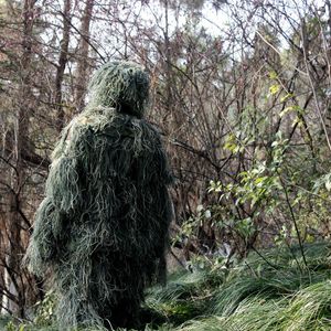 Taktiska Ghillie-kläder 5-delade set kamouflagekläder Militär kamouflagekläder Fält CS Combat Sniper Clothing Set PF