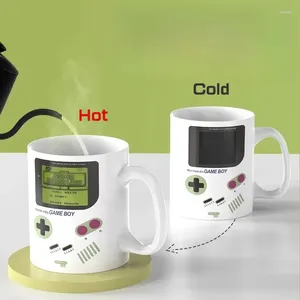 Mugs Game Machine Magic Mug Temperature Color Changing Inventive Heat Sensitive Cup Home Coffee Milk Ceramic Gift For Gamers