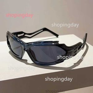 Solglasögon Y2K Sports Steampunk Women Men Brand Designer Rectangle Punk Sun Glasses Ladies Trend Goggles Silver Mirror Eyeglass 01C799