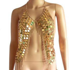 Chran Sexy Spark 2018 Sirena Serbatoi Camis Seascape Top Halter Collane Abbigliamento da vacanza Paillettes Accessori per gioielli da donna9170192