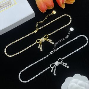 High Version Light Luxury Necklace Bow-knot Chain Versatile Simple Advanced Sense Temperament Sweet Wind Necklace Female