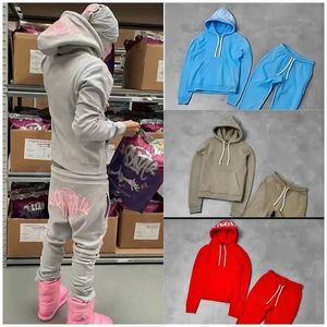 Herrtröjor tröjor y2k kvinnor streetwear casual hoodie sysaworld överdimensionerade två stycken set sweatshirt tracksuit syna world män kläder yhb ts8b