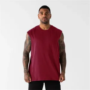 Canotte da uomo Canotte da bodybuilding da uomo Maglia senza maniche da palestra allentata Canotta da fitness Canotta da uomo Abbigliamento tagliato Gilet per allenamento muscolare