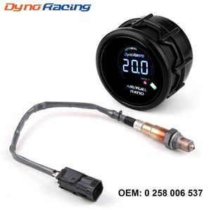 Dynoracing 52mm medidor digital de relação de combustível de ar, sensor de oxigênio de o2 de banda estreita para lada niva samara kalina priora uaz oem02580065376235798