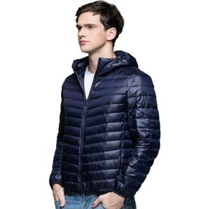 90 White Duck Down Jacket Men Ultrailight Thin Top Male Winter Puffer Hat Ultra Light Men039s Down Coat Hood Windbreaker Male8451927