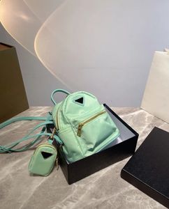 Designer Nylon backpack classic P backpacks for men or women mini school bag sizefashion outdoor shopping purse cute size bags