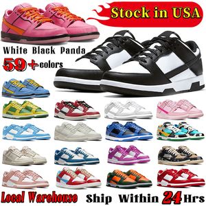 US Stocking designer running shoes Men low sneakers white black panda Local Warehouse Triple Pink Grey Fog unc photon dust in USA dhgate mens womens casual trainers