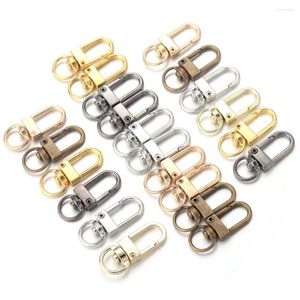 Keychains 5Pcs/Pack 12x32mm Alloy Metal Buckle Spring Snap Hook Clip Keychain For DIY Keys Camping Accessories Wholesale