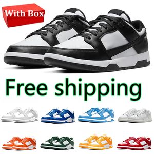 Gratis frakt med Box Panda Low Running Shoes Grey Fog University Red UNC Laser Orange Foto Damm Team Green Walking Gai Sneaker Storlek 36-45