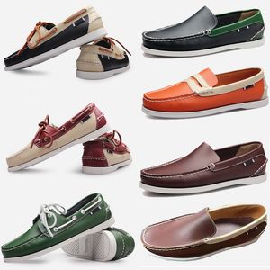 Segling sneakers casual mens size stor äkta läder brittiska körning enstaka skor för män sko 38-4 65 65 år