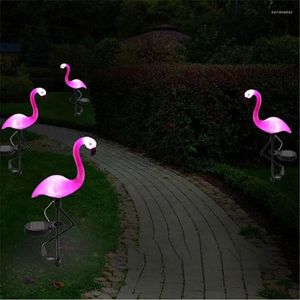 1 st/3 st solvattentät flamingo gräsmatta ljus trädgård hög landskap belysning utomhus leddekor
