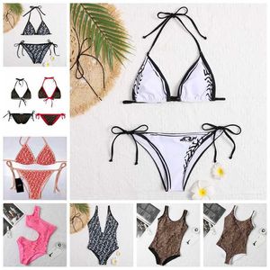 Costumi da bagno da donna F Costume da bagno sexy firmato Bikini solido Set tessile Vita bassa Costumi da bagno Abbigliamento da spiaggia Costume da bagno per le donne Costume intero sexy