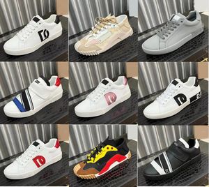 Luxury banagab Leather Sports Casual Shoe Designer Top High Flat Bottom Low Top Genuine Leather Tennis Running Shoes Basketball Sneakers