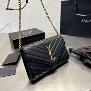 Designer-Tasche Damen-Geldbörse, schwarze Handtasche, Kaviar-Goldkette, 23 cm, klassische Klappe, Designer-Umhängetasche, luxuriöse Umhängetasche, Designer-Umhängetasche, modische Tasche