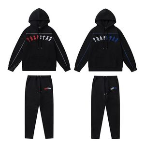 24ss New Tracksuit Mens Tech Trapstar Track Suits Hoodie Europa American Basquete Futebol Rugby Duas Peças com Mulheres Manga Longa Jaqueta com Capuz Calças Primavera