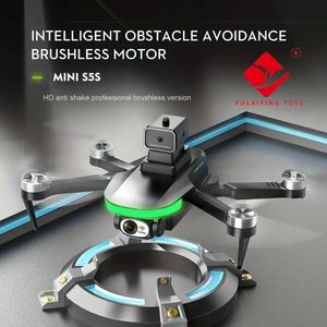S5S HD Dual-lens Ultra-long Endurance Optical Flow Positioning Brushless Folding UAV Obstacle Avoidance WIFI Professional Aerial Photography Aircraft.