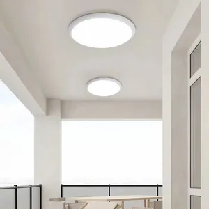 Luzes de teto redondas LED lâmpada anti-mosquito impermeável à prova de poeira quarto banheiro varanda luz abajur acrílico