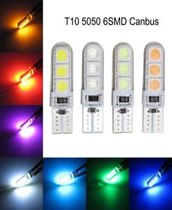 50st T10 W5W 194 168 2825 5050 6SMD SILICONE LED CANBUS FEL BILAR FÖR ARTERANCE LAMPS LICESPLATE LIGHTS 12V3748128