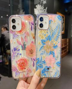 Luxo beleza flores transparente tpu capa traseira casos para iphone 12 pro max 11 xr x 8 79261010