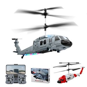 RC AIRPLANE HD Dual Camera Remote Control Helicopters Hinder Undvikande luft Fasta höjd Räddningsflygplan/Black Hawk Helicopter 240118