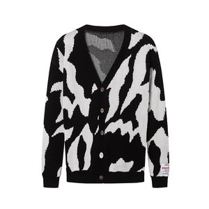 Pullover für Männer und Frauen, 1 hochwertige, übergroße Strickpullover, schwarz-weißer Pullover