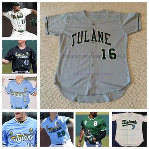 Tulane Green Wave Baseball Jersey All Stitched Custom Mens Women Jerseys James Agabedis Gavin Schulz Adam Ebling Teo Banks Nathan Rose Michael Lombardi Wachter