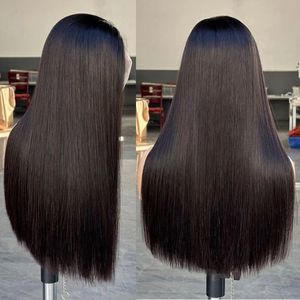 5x5 transparent spetsstängning rak peruk 300% densitet obearbetad vietnamesisk rå mänsklig hår rak lyxiga peruker naturlig färg