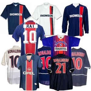 Retro klasyczne koszulki piłkarskie 1993 94 95 96 98 99 2001 2002 2003 OKOCHA Arteta Heinze Anelka Pochettino Ronaldinho Rai Simone Loko LOAL ALOISIO Piłka nożna Mężczyzn PSGS