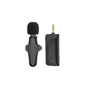 Mini microfono 3 in 1 Microfoni lavalier wireless per iPhone, Android e fotocamera - Doppi microfoni cordless 2.4G con riduzione del rumore - Registrazione video professionale