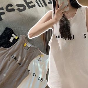 summer fashion Mens womans sleeveless ESSeen letter print pullover sexy vest Fashion Pure Cotton High Quality Men & Womens Sleeveless Tank & T Shirts of Fitness Top