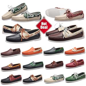 GAI GAI GAI New Brand Printed Pattern Men Shoes Flat Casual Shoe Business Office Oxfords Genuine Leather Designers Metal Buckle Suede Loafer Sneakers