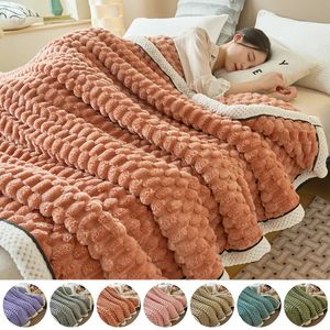 Coral Velvet blanket Autumn Winter Warm Sleeping Blanket Soft Flannel Fleece Blankets for Bed Cozy Thickened Warmth Blanket 240119